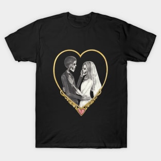 Couple love wedding skull. T-Shirt